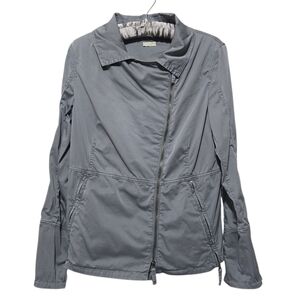 Annette Gortz Gray Moto Jacket Asymmetrical Zip Up Size 38/ US 6